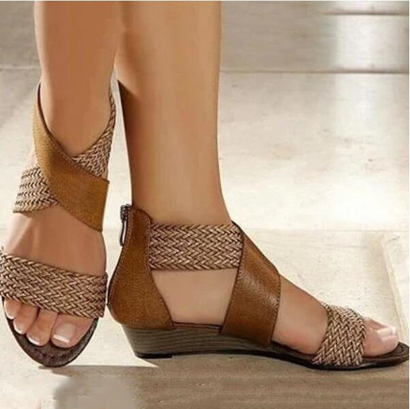 Bohemian vintage woven sandals