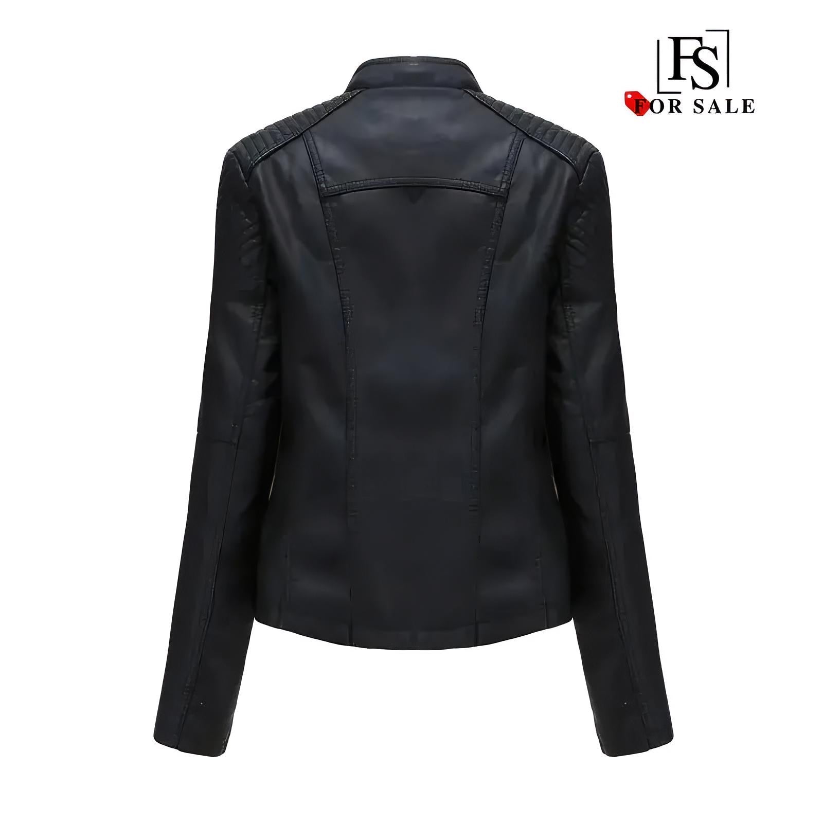 Fashionable feminine leather jacket in sleek design and premium material