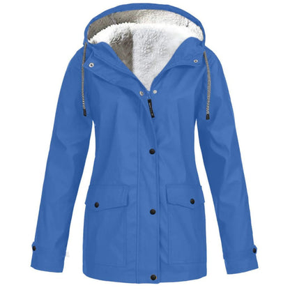 Fleece winter jacket for warmth and comfort in cold weather.