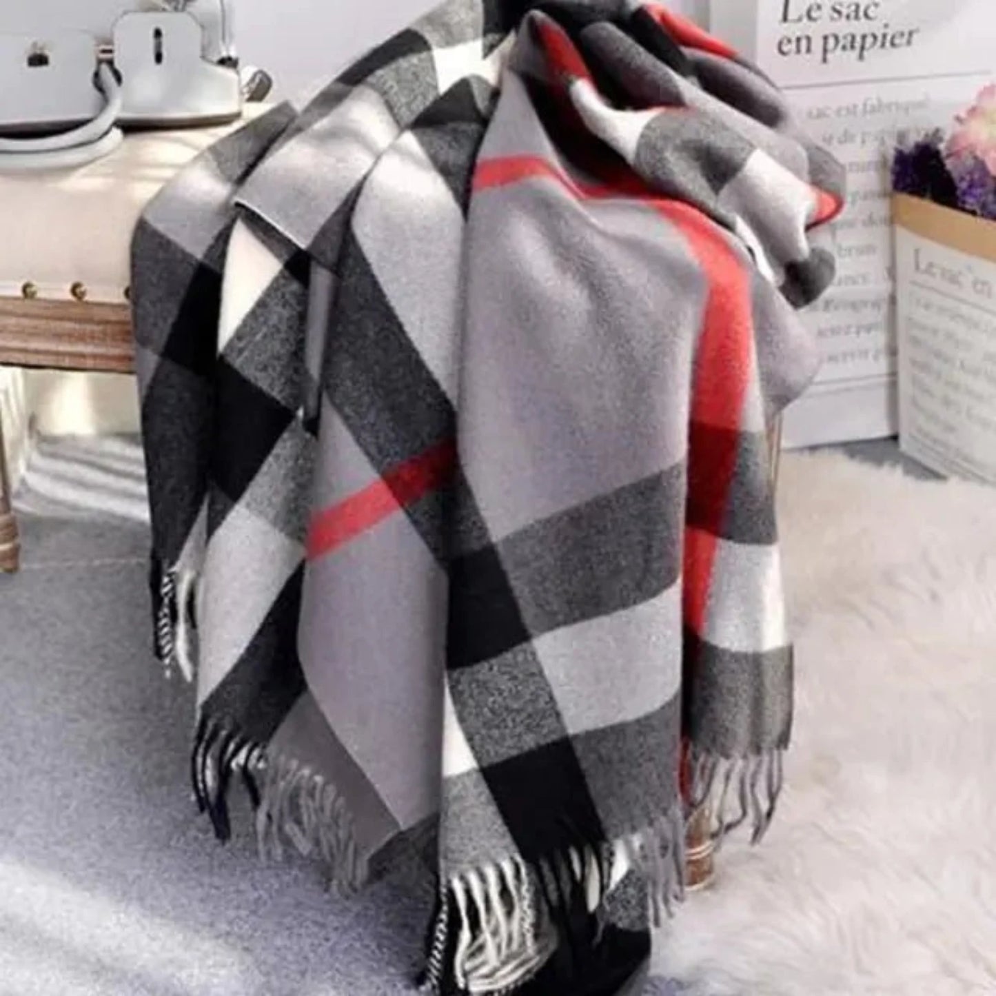 Women's winter scarf, warm and stylish for cold weather.