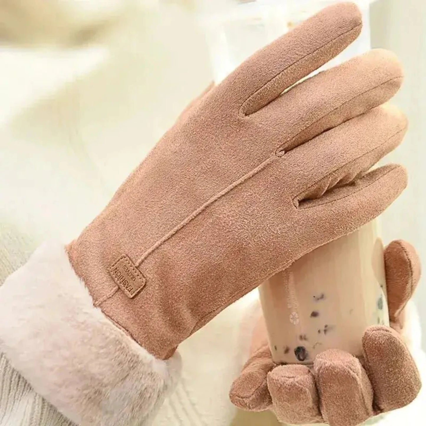 Women's fashion gloves for winter, stylish and warm cold weather accessory.