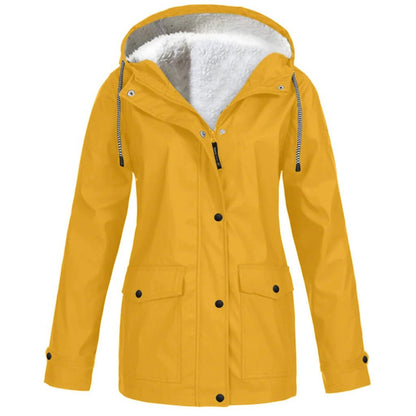 Fleece winter jacket for warmth and comfort in cold weather.