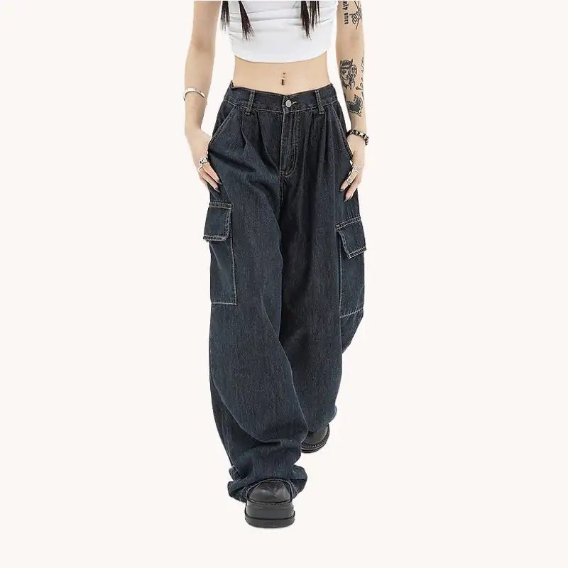 Baggy Cargo Jeans - Mareslie Apparel