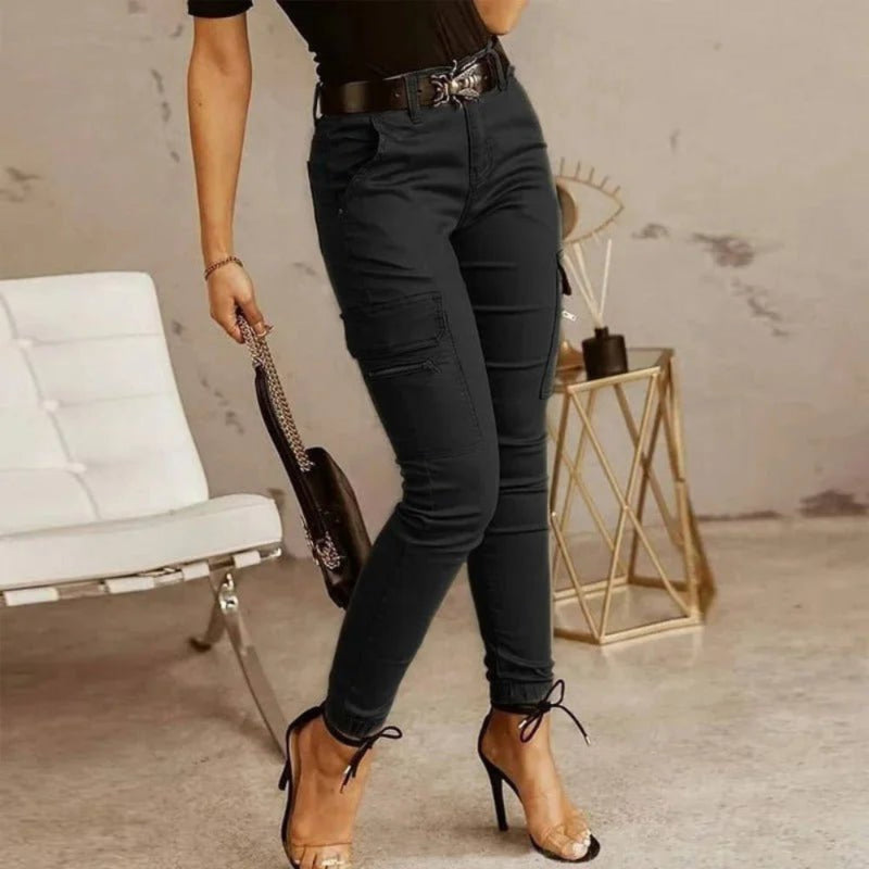 Trendy cargo jeans for women, offering style, comfort, and functionality.