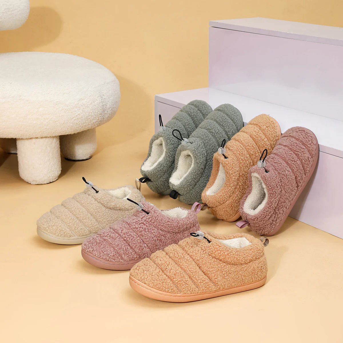 Cotton Shoes - Thickened Warm Non - Slip Cotton Slippers - Mareslie Apparel