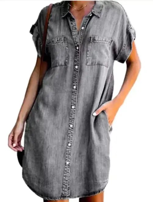 Denim Dress - Mareslie Apparel