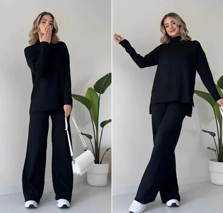 Elegant Essentials Turtleneck and Trousers Set - Mareslie Apparel