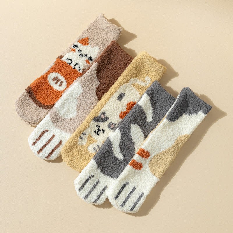 Fashion Personality Coral Fleece Socks Women - Mareslie Apparel