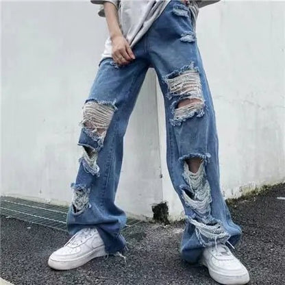 High Waist Ripped Jeans - Mareslie Apparel