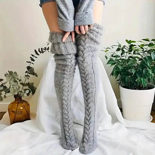 Large Knit Cozy Socks for Chilling - Mareslie Apparel