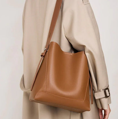 Leather Shoulder Bag - Mareslie Apparel