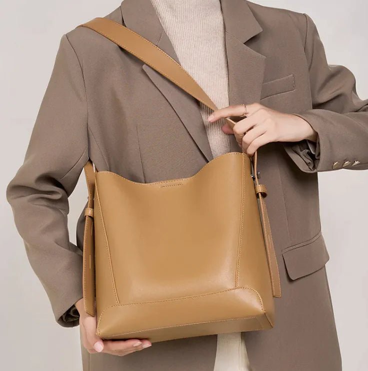 Leather Shoulder Bag - Mareslie Apparel