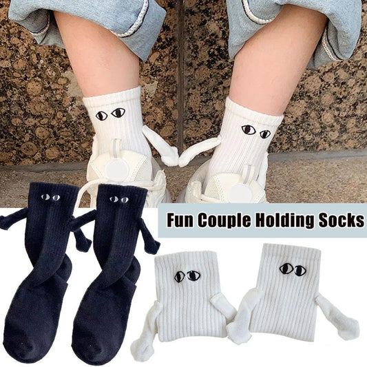 Magnetic Holding Hands Couple Socks - Mareslie Apparel