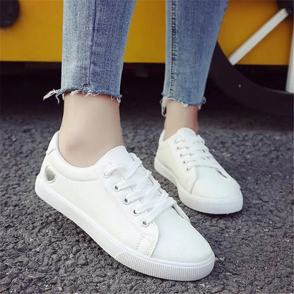 Skate White Shoes - Mareslie Apparel