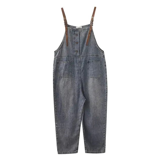 Spring Fashion Button Jeans Harem Jumpsuit - Mareslie Apparel