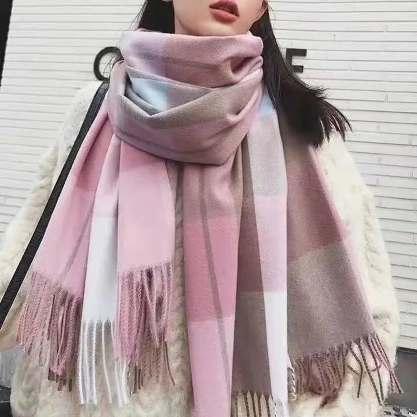 Women's winter scarf, warm and stylish for cold weather.