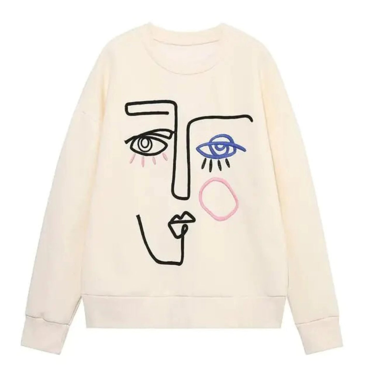 Women's fashion printed basic sweatshirt, stylish and comfortable