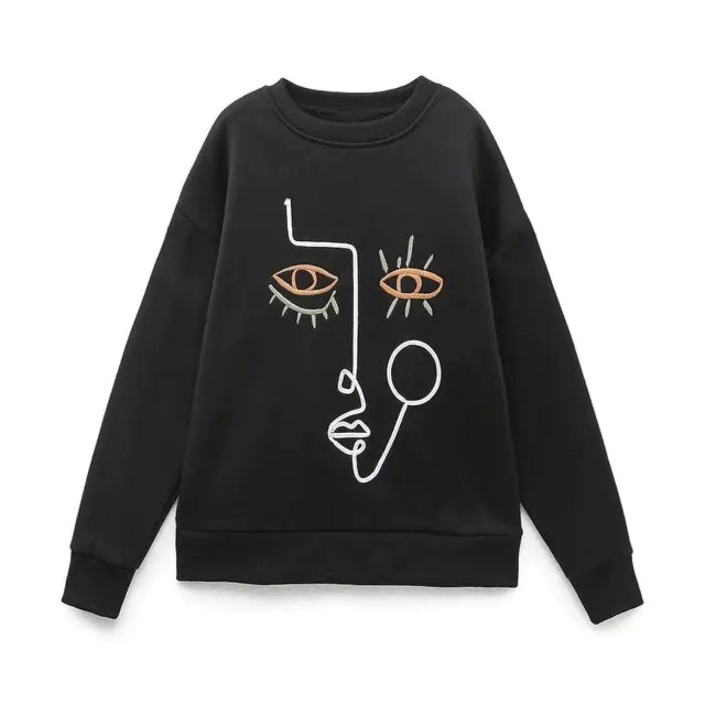 Women's fashion printed basic sweatshirt, stylish and comfortable