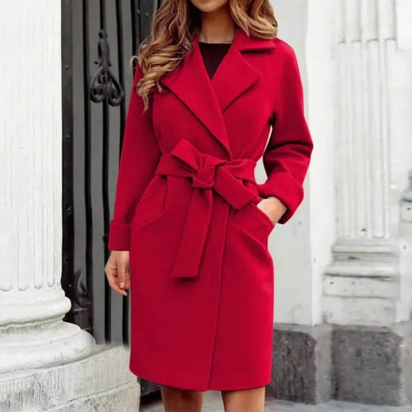 Women's Hot Pink Trench Coat - Mareslie Apparel