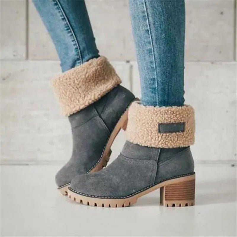 Women's Winter Fur Warm Snow Boots - Mareslie Apparel