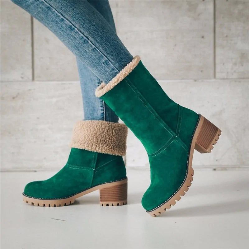 Women's Winter Fur Warm Snow Boots - Mareslie Apparel